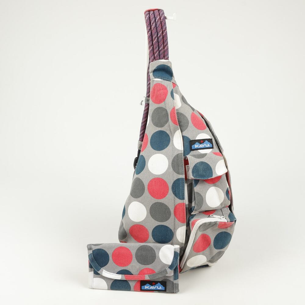KAVU Rope Bag Wallet Shoulder Sling Backpack Polka Got Dots Pattern